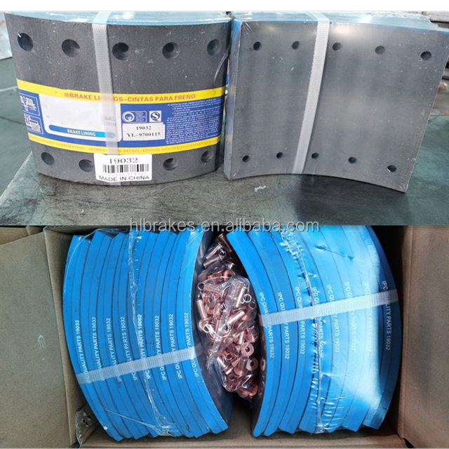 WVA 19032 Asbestos Free Brake Friction Material Truck Brake Shoe Lining